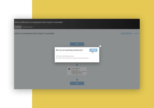 Workflow on existing instances