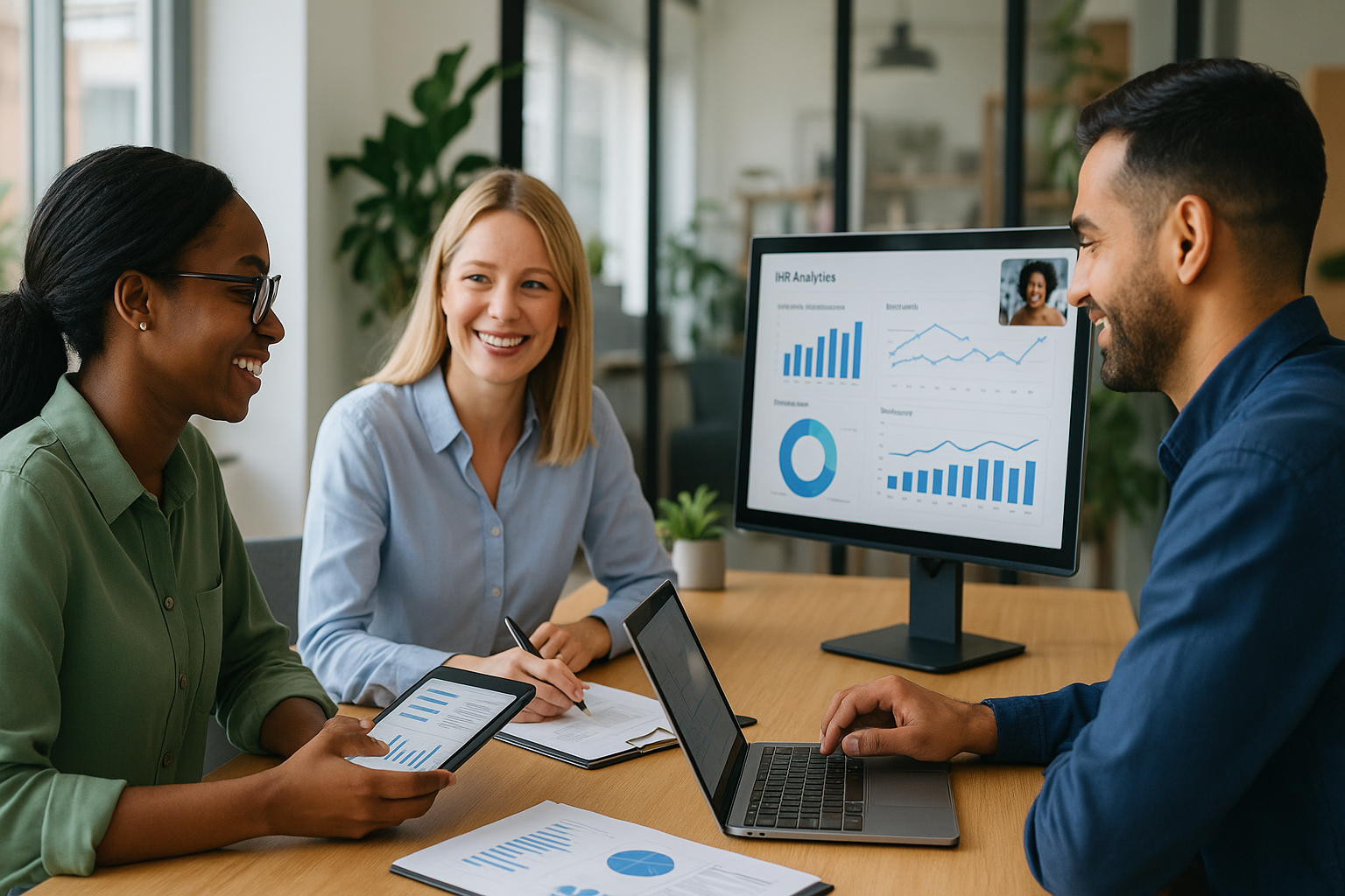HR team looking at analytics