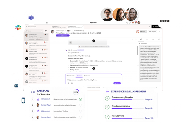 Case management footer