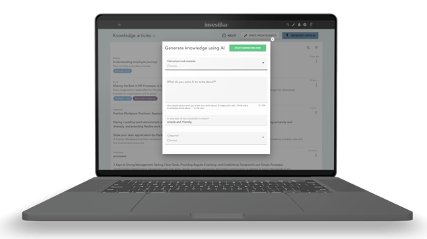 Generate knowledge AI