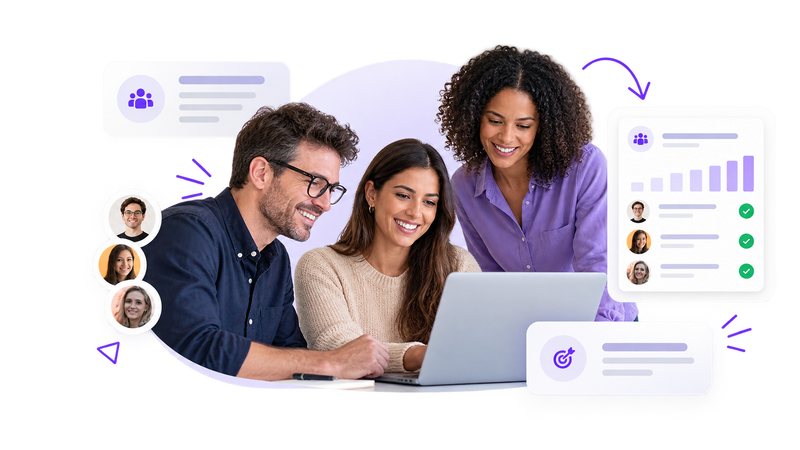 Collaborative Team SaaS Dashboard Illustration-1