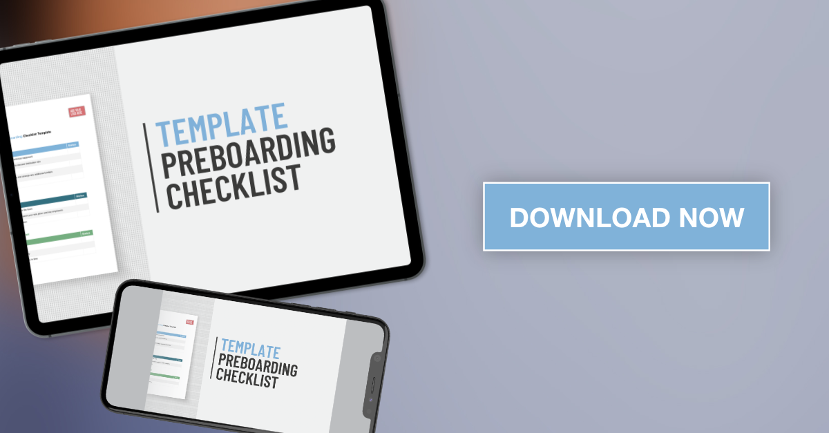 Applaud HR preboarding template checklist download graphic