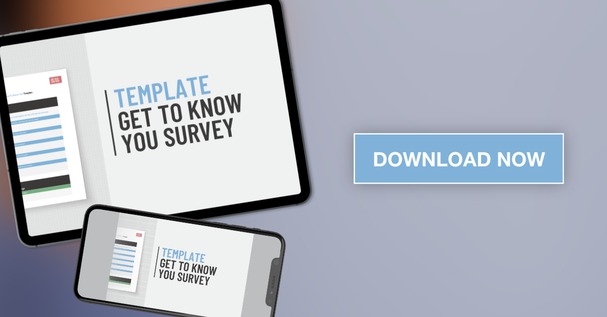 Applaud HR Get to know you survey template download graphic