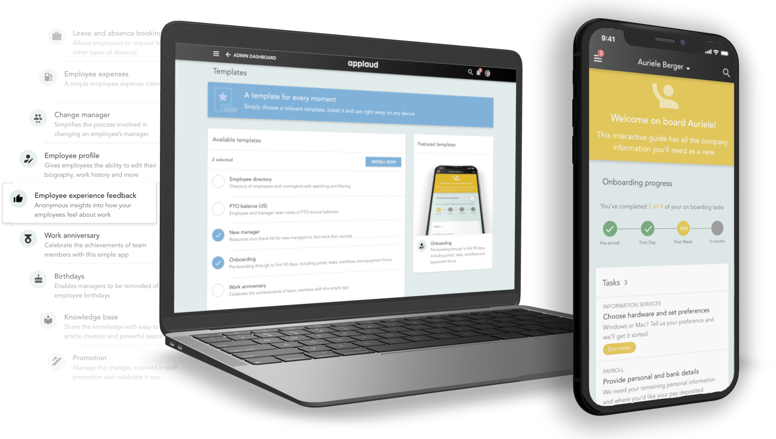 Applaud HR aware templates