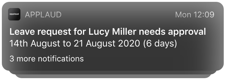Applaud push notifications